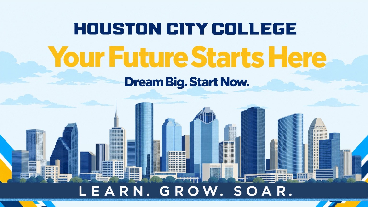Houston skyline mural design concept.