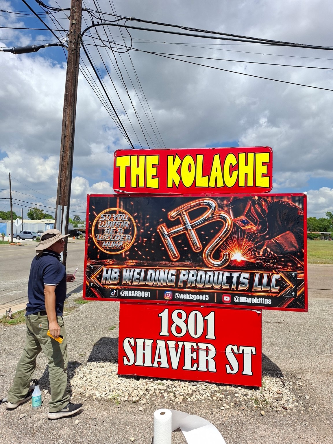Roadside sign graphics for The Kolache.