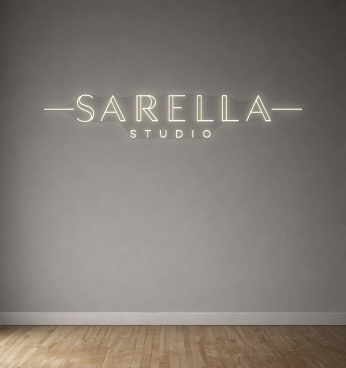 Sarella Studio wall lettering.