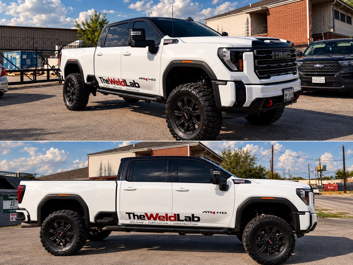 The Weld Lab truck graphics.